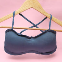 Plain Back Cross Free Size Bra