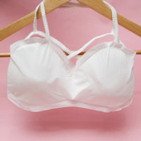 Plain Back Cross Free Size Bra