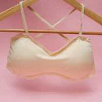 Plain Back Cross Free Size Bra