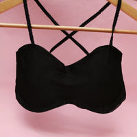 Plain Back Cross Free Size Bra