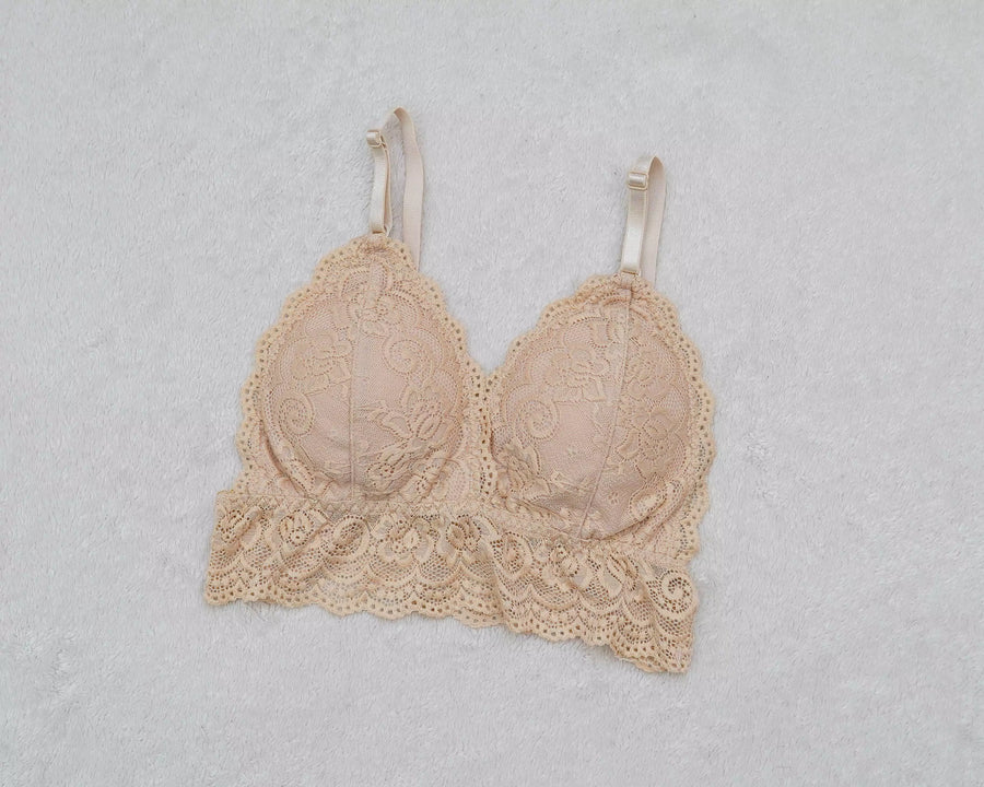 Lace padded free size bra