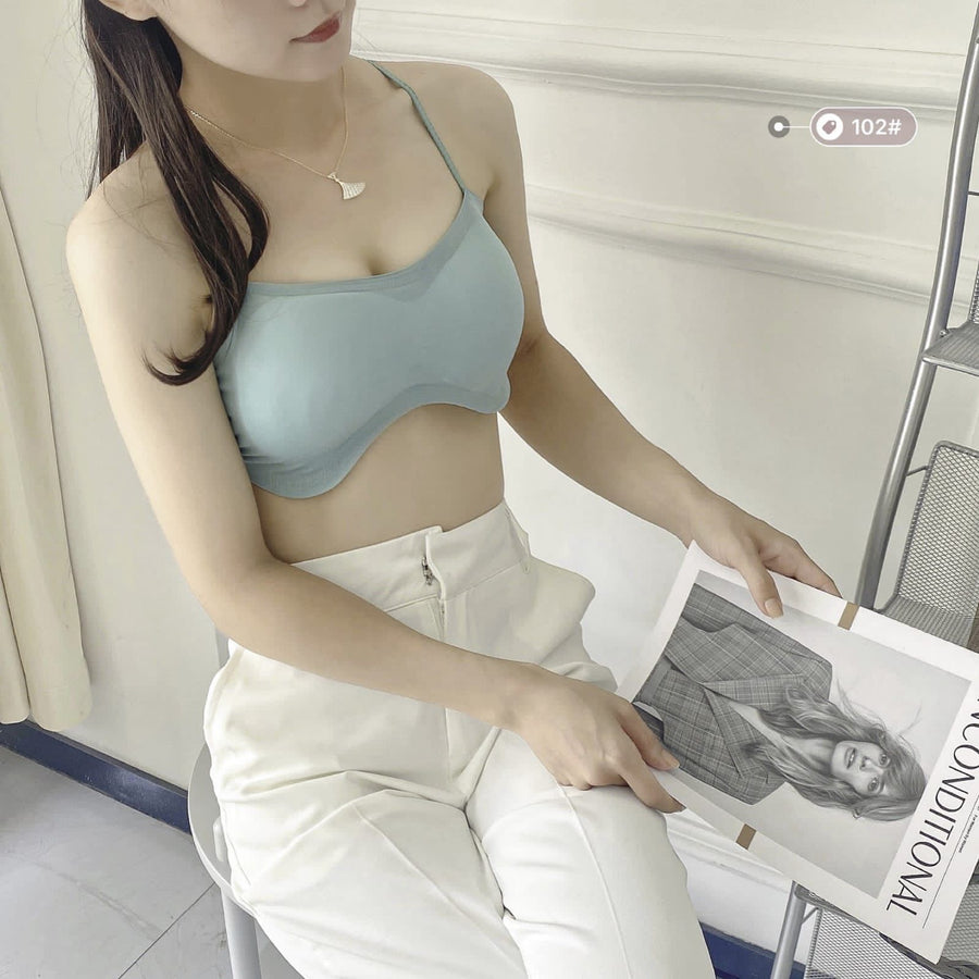 Plain Back Cross Free Size Bra