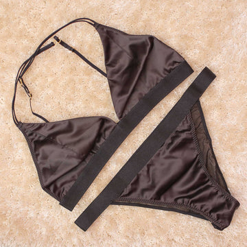 Vihana Non Padded Bra Set- Black