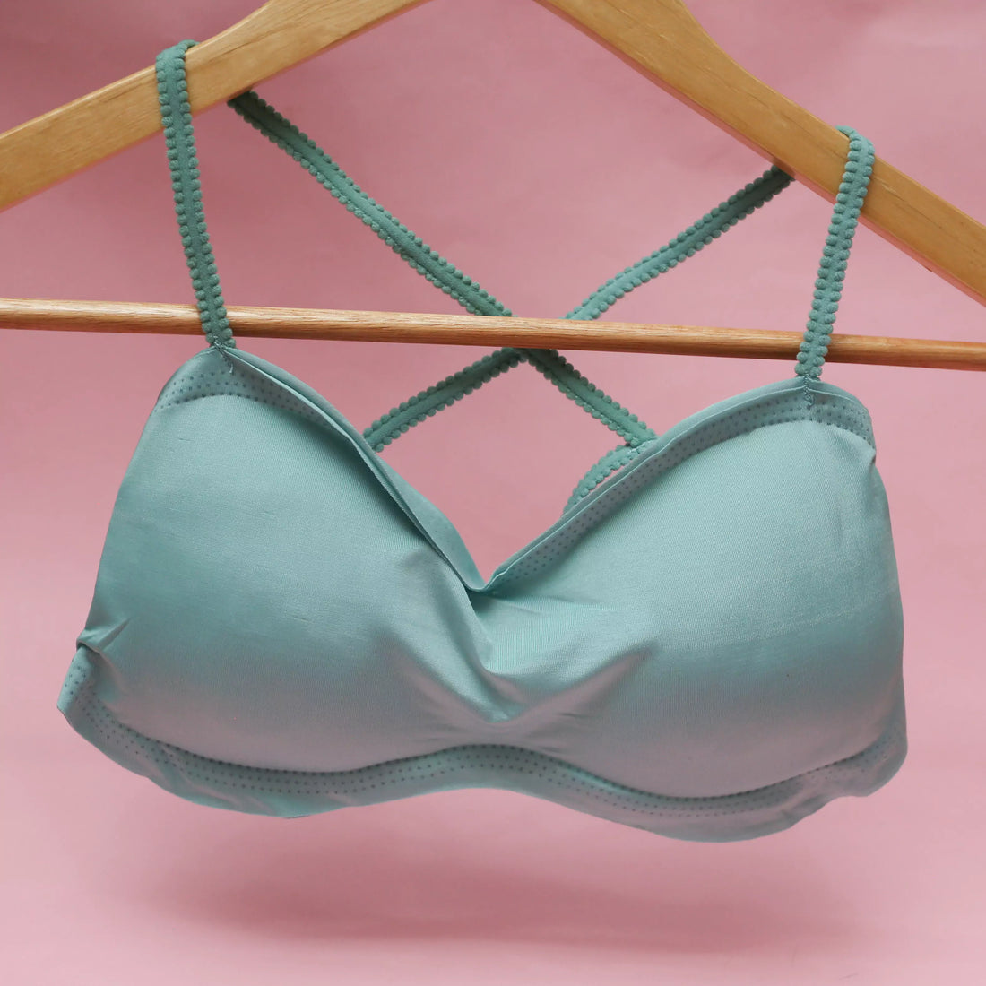 Plain Back Cross Free Size Bra