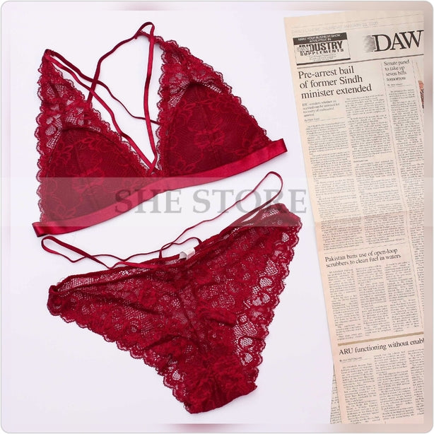 Dazzel V Shape Bra Set