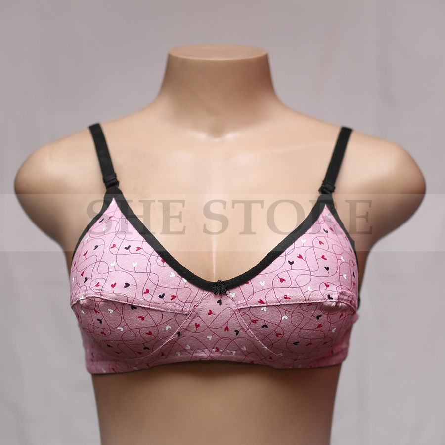 Heart Non Padded Bra – Shestore.pk