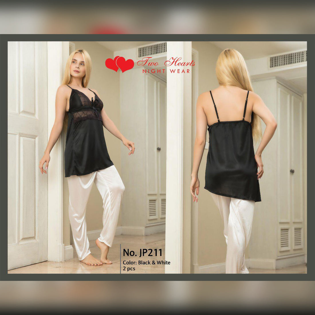 Sleeveless Night Suit Black