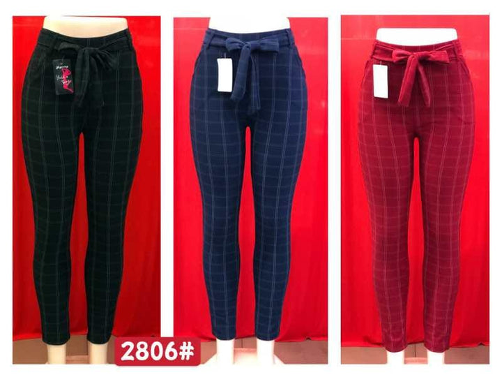 Ladies Check Jeggings