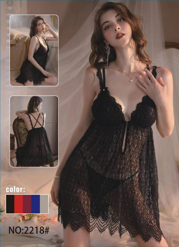 Evelyn Single Piece Black Nighty