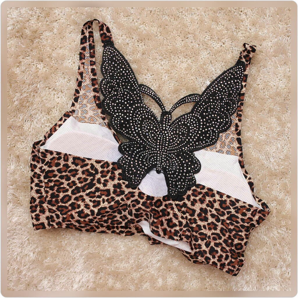 cheeta back butterfly Padded bra