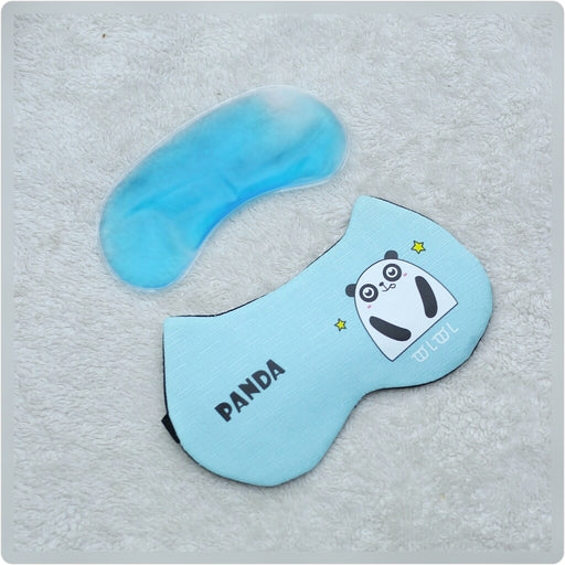 Panda Sleeping Eye Mask With Gel - Sky Blue