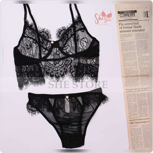 Tazmeen Wired Net Bra Set
