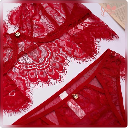 Tazmeen Wired Net Bra Set
