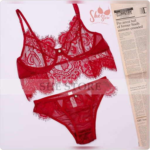 Tazmeen Wired Net Bra Set